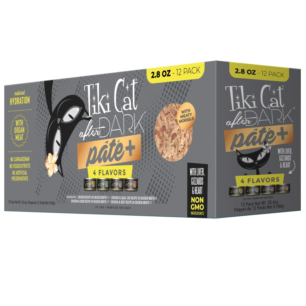 Tiki Cat After Dark Pate+ Variety Pack Wet Cat Food Can, 2.8-oz