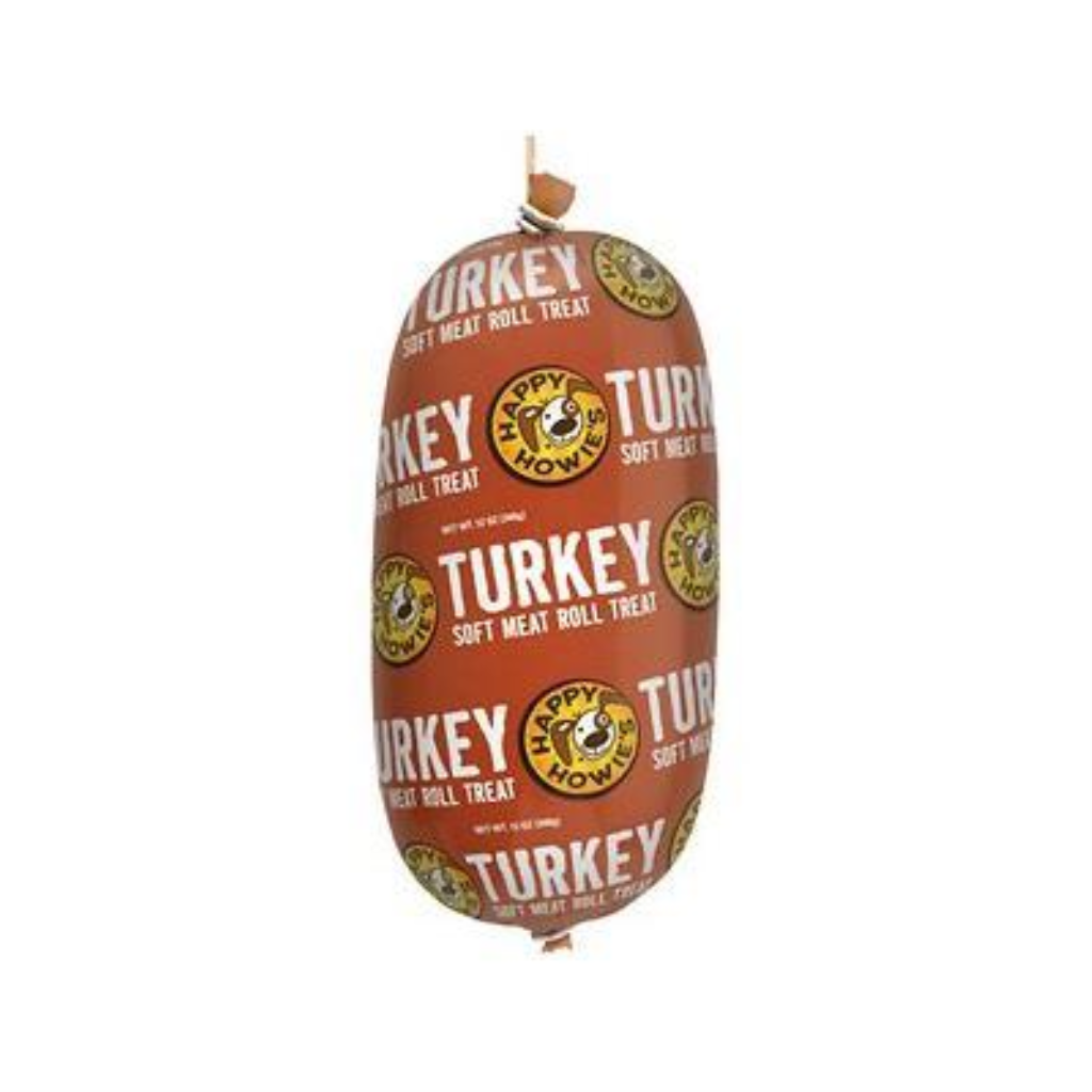 Happy Howie's Turkey Meat Roll Dog Treats, 12-oz