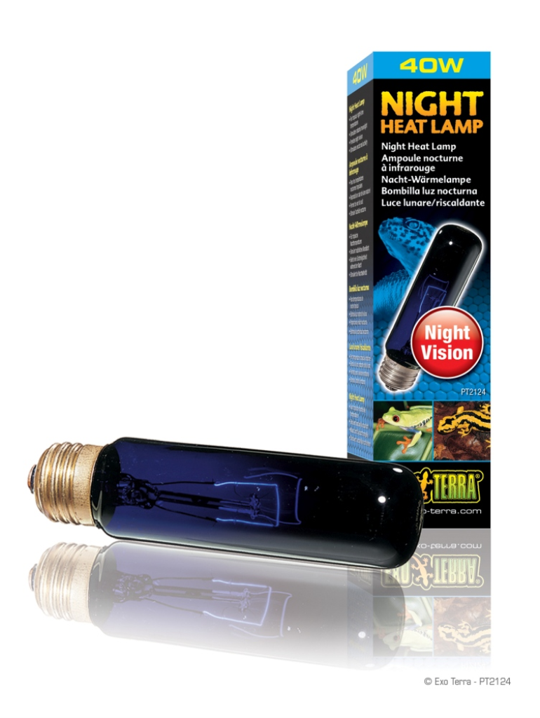 Exo Terra Night Heat Bulb Reptile Lamp, 40-w bulb