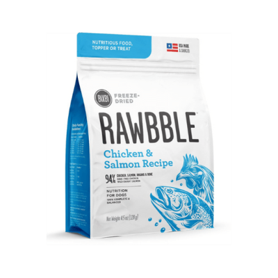 Rawbble Chicken & Salmon Recipe Grain-Free Freeze-Dried Dog Food - 4.5 oz