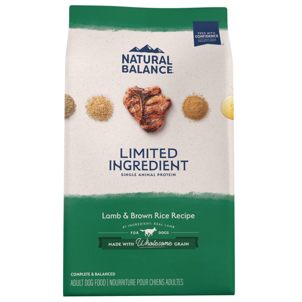 Natural Balance Limited Ingredient Lamb & Brown Rice Recipe Dry Dog Food, 4-lb