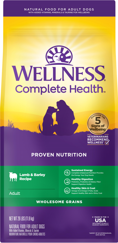 Wellness Complete Health Lamb & Barley Adult Dry Dog Food, 26-lb
