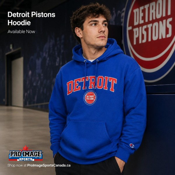 Detroit Pistons Champion Arch Royal Blue Pullover Hoodie – Men’s