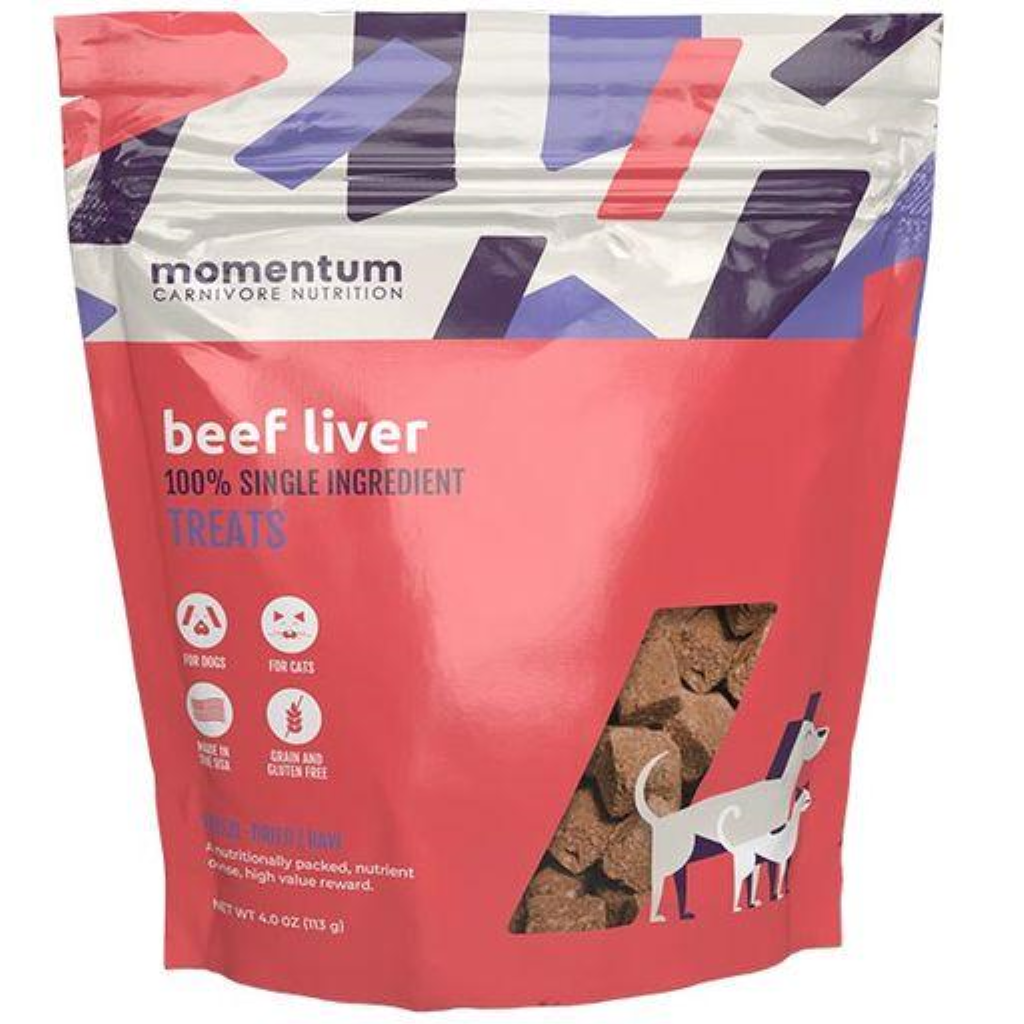 Momentum Carnivore Nutrition Beef Liver Freeze-Dried Dog & Cat Treats, 4-oz