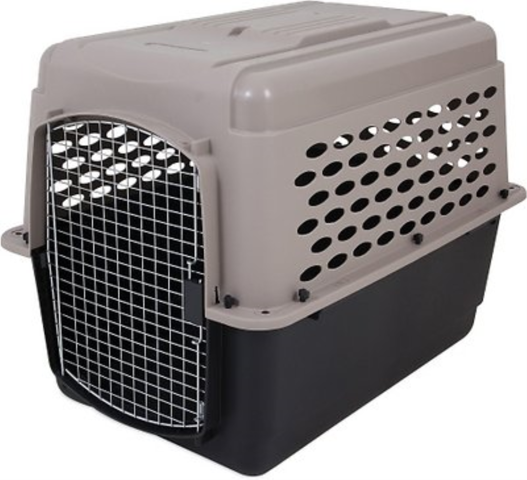 Petmate Vari Kennel Pet Carrier, Taupe/Black, 36-in
