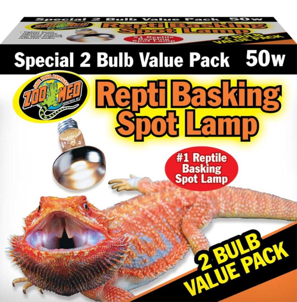 Zoo Med Repti Basking Reptile Spot Lamp, 50-watt, 2-count
