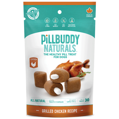 Presidio Pill Buddy Naturals Roasted Chicken Pill/Capsule Dog Treats, 150-gram