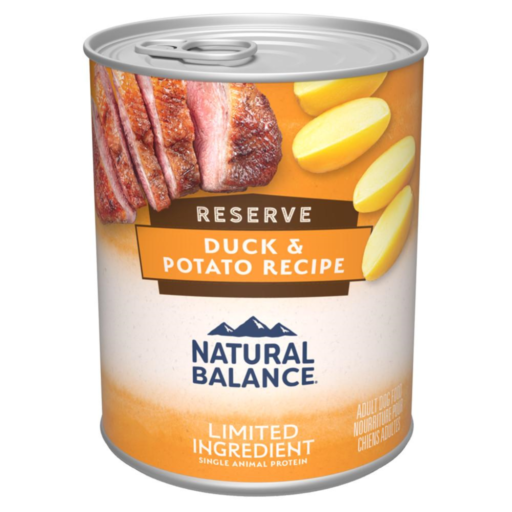 Natural Balance Limited Ingredient Reserve Duck & Potato Recipe Wet Dog Food Can, 13.2-oz
