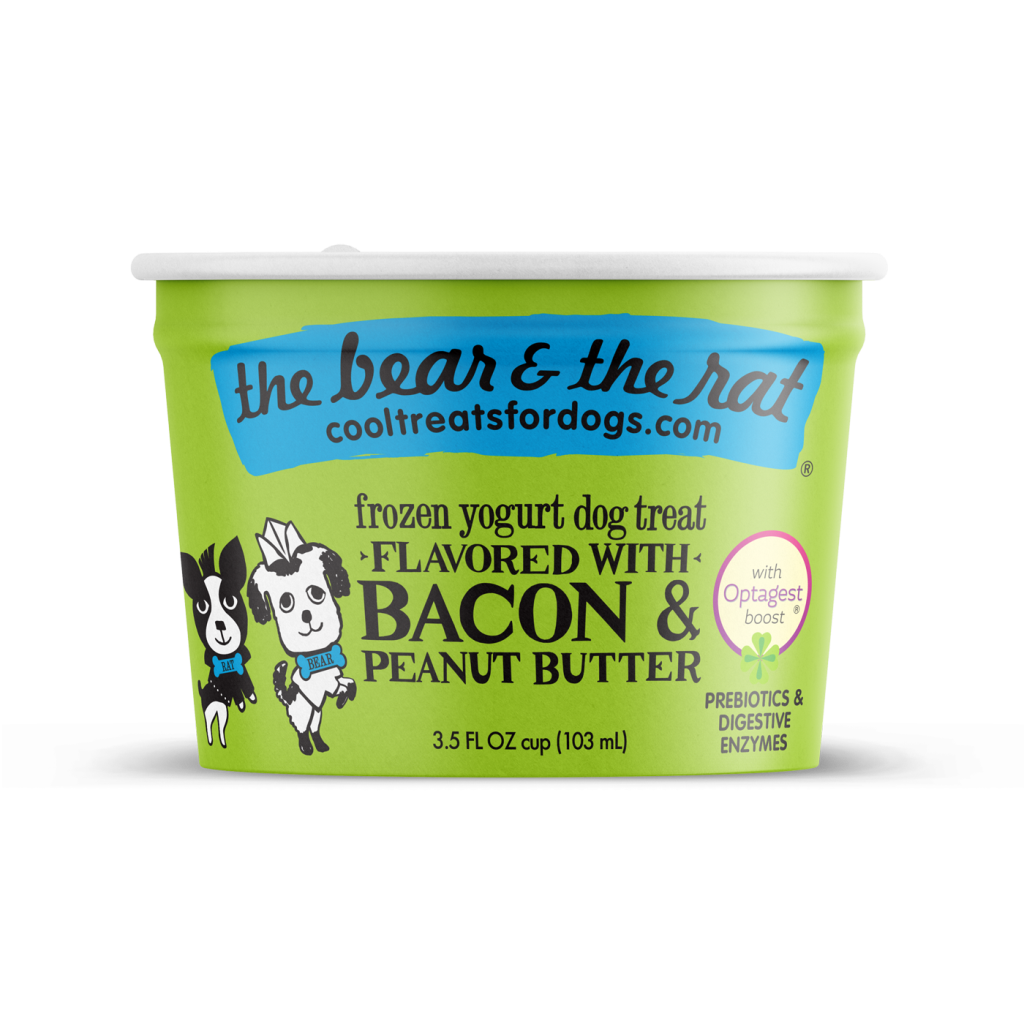 The Bear & The Rat Bacon & Peanut Butter Frozen Yogurt Dog Treats, 3.5-oz, 4-pack