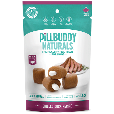 Presidio Pill Buddy Naturals Grilled Duck Pill/Capsule Dog Treats, 150-gram