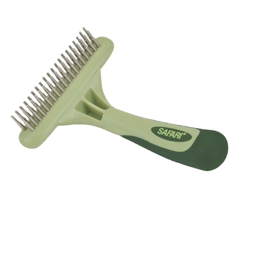 Safari Rotating Pin Double Row Rake Dog Grooming Tool