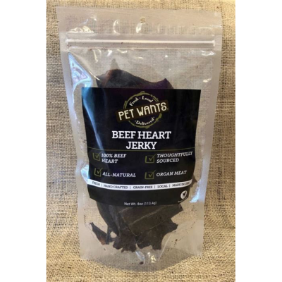 Pet Wants Beef Heart Jerky 8 oz.