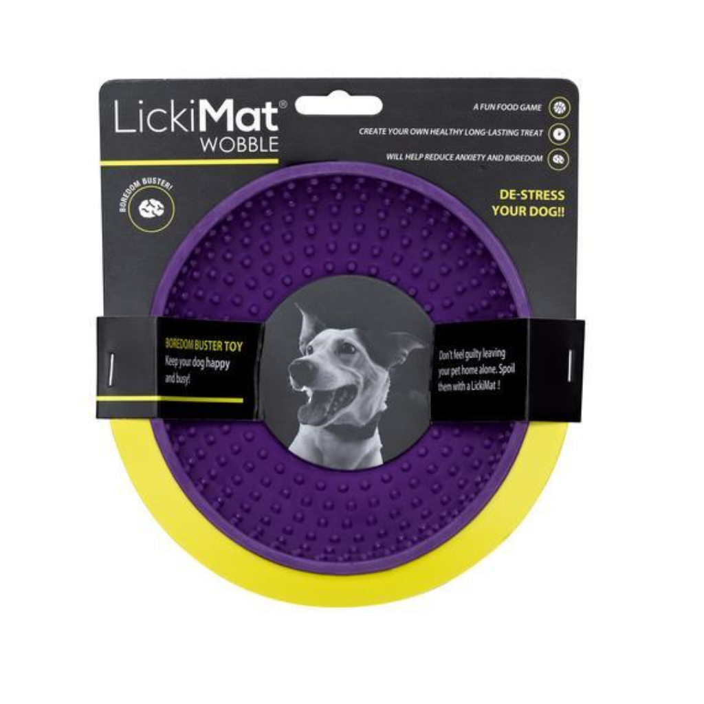 LickiMat Wobble Dog Slow Feeder Bowl, Purple