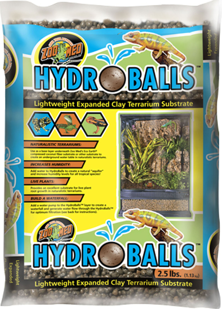 Zoo Med Hydroballs Expanded Clay Terrarium Substrate, 2.5-lb
