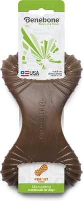 Benebone Peanut Butter Flavored Dental Dog Chew Toy, Medium