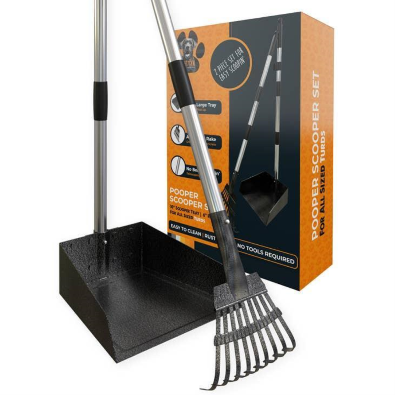 Mighty Paw Dog Pooper Scooper & Rake Set