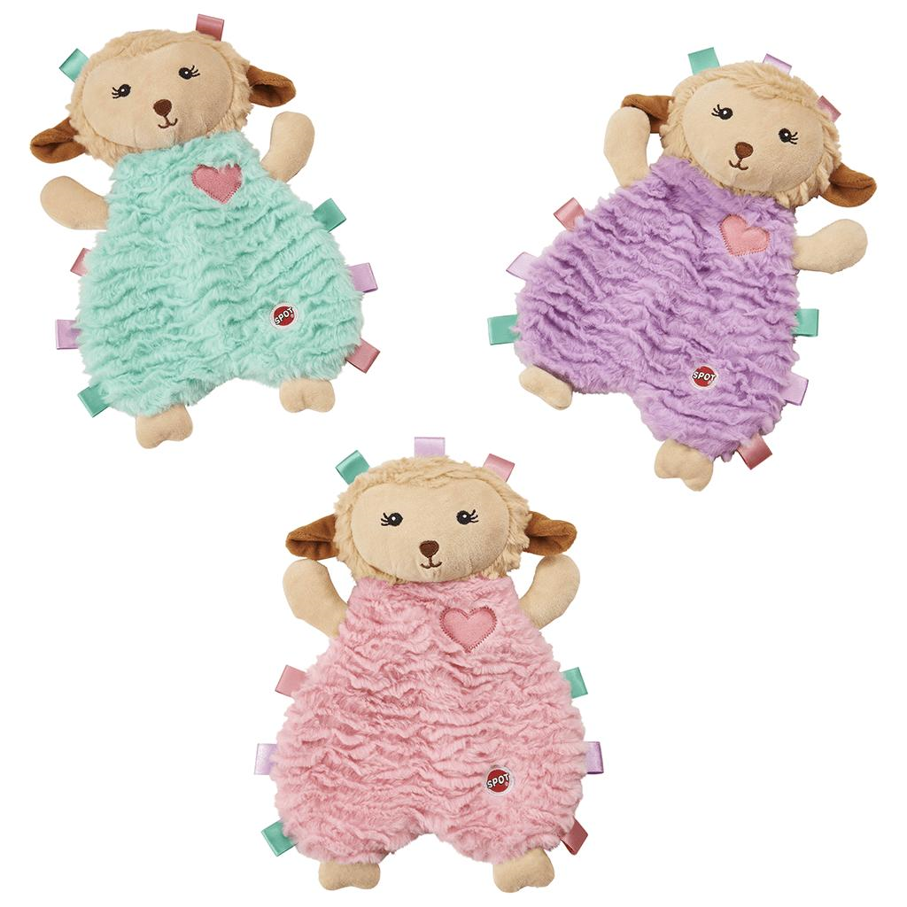 Ethical Pet Spot Soothers Tabbie Lambie Dog Toy, Assorted, 12-in