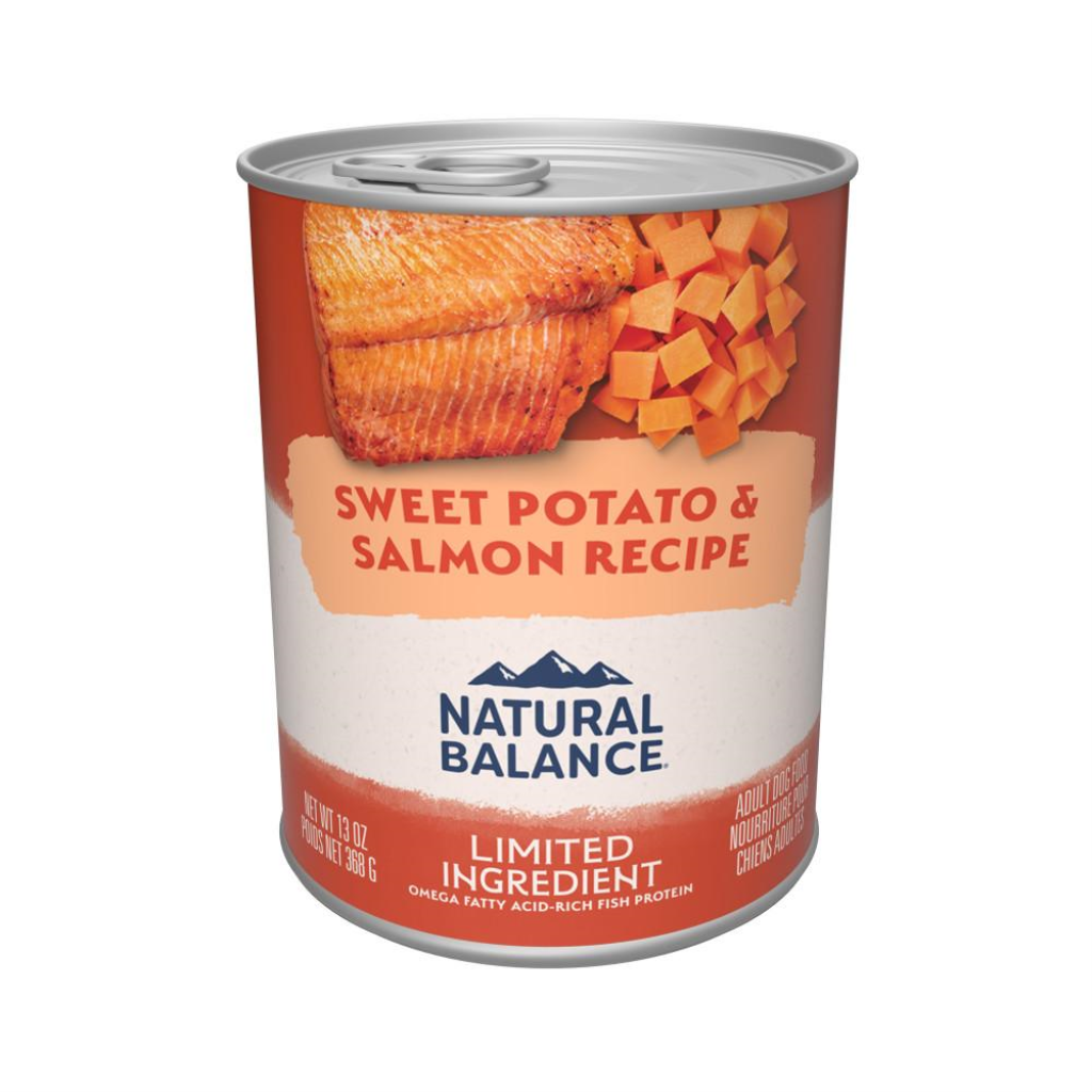 Natural Balance Limited Ingredient Sweet Potato & Salmon Recipe Wet Dog Food Can, 13-oz