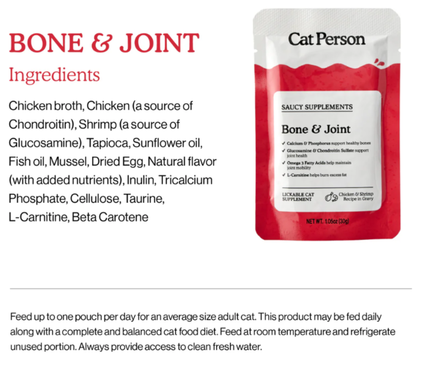 l-carnitine and bone Cat Person Saucy Supplements & Joint 1.05oz - Pet Wants Denver Hi Ladies, I've been hydrating face cream Size:60 mls