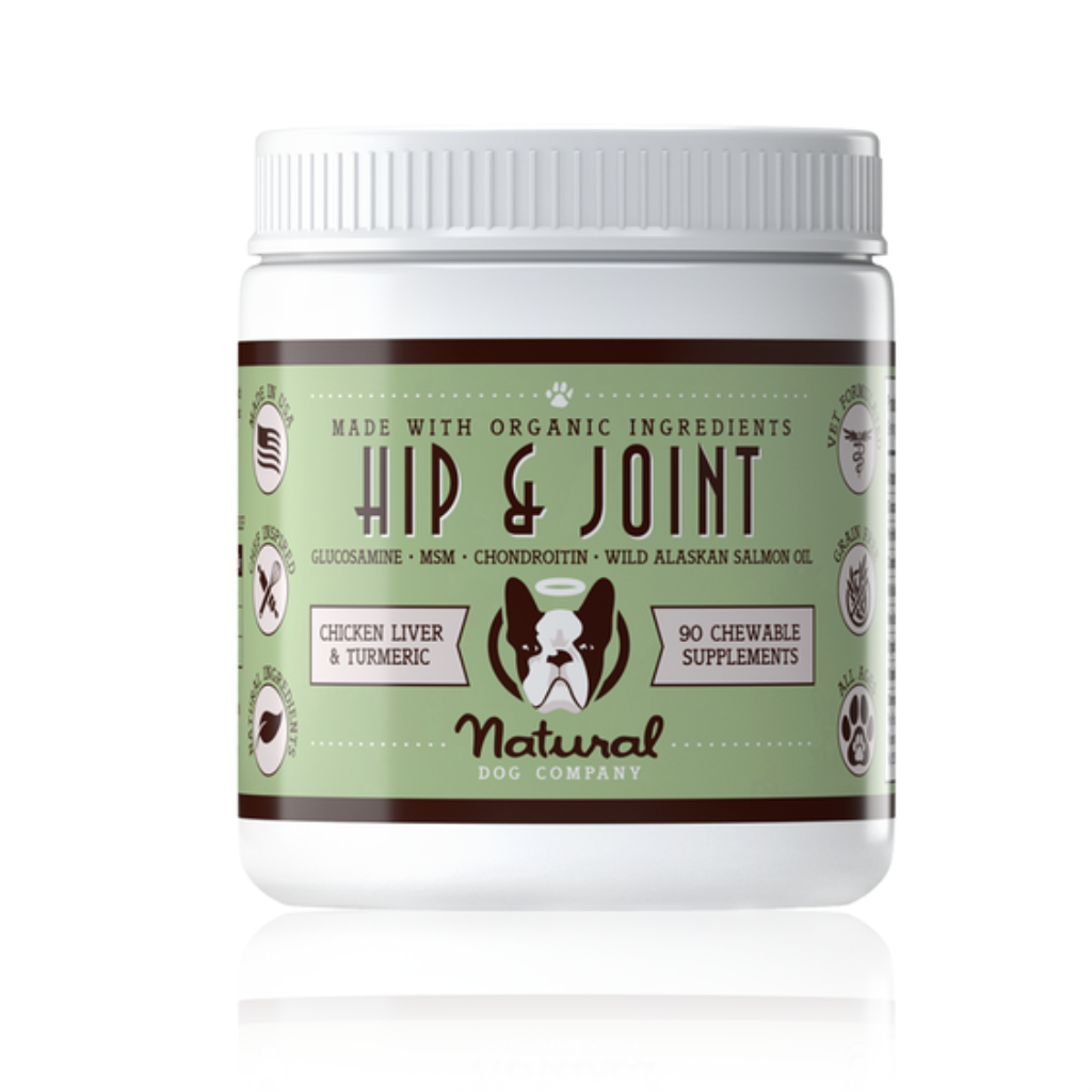 Natural Dog Company Hip & Joint Chews Dog Supplement, 90-count