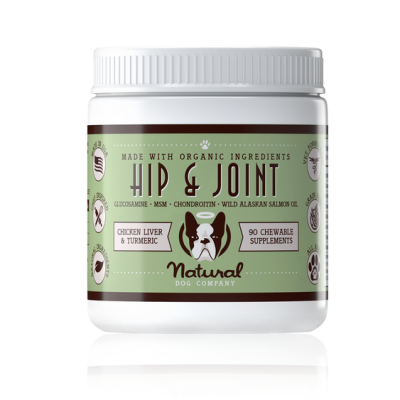 Natural Dog Company Hip & Joint Chews Dog Supplement, 90-count