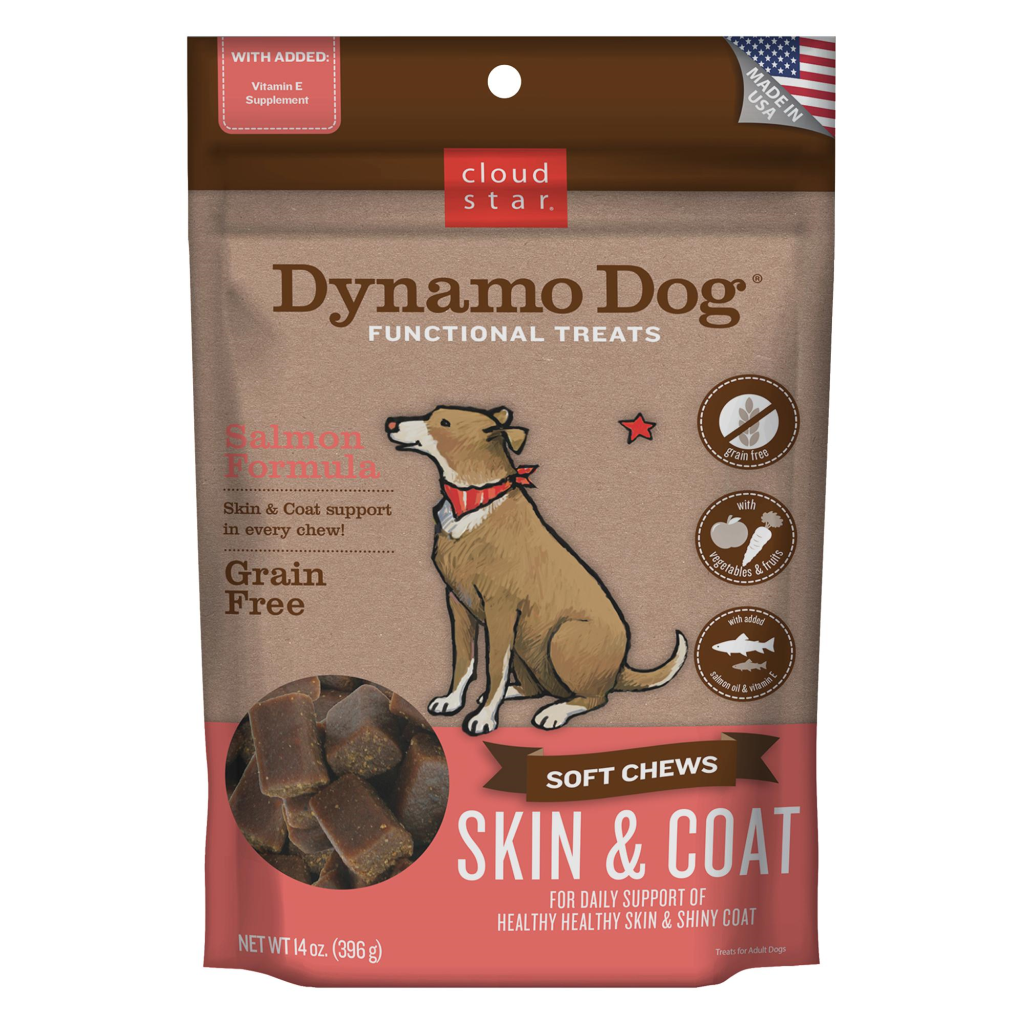 Cloud Star Dynamo Dog Skin & Coat Soft Chews Salmon Formula Dog Treats, 14-oz