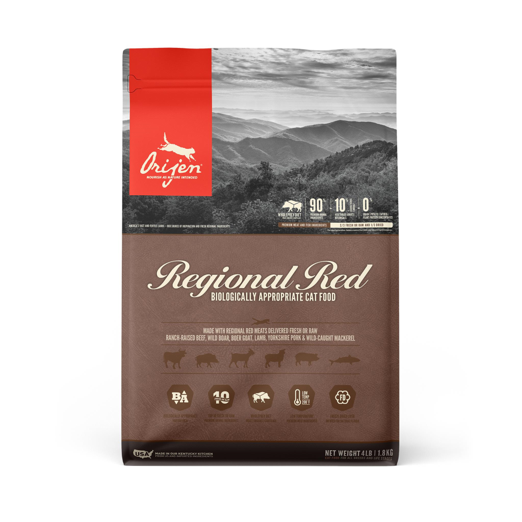ORIJEN Regional Red Grain-Free Dry Cat Food, 4-lb