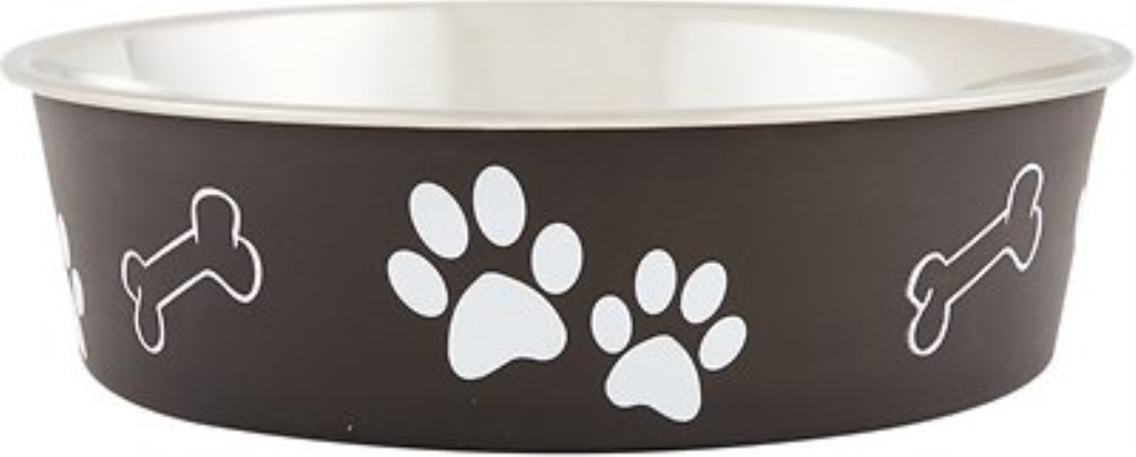 Loving Pets Bella Bowls Pet Bowl, Espresso, Large
