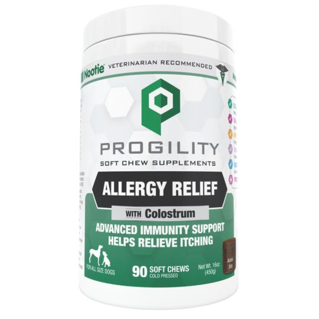 Nootie Progility Allergy Relief Large Soft Chew Supplement for Dogs, 90-count