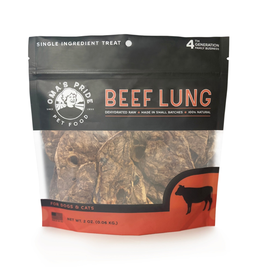 Oma's Pride Beef Lung Dog & Cat Treats, 2-oz