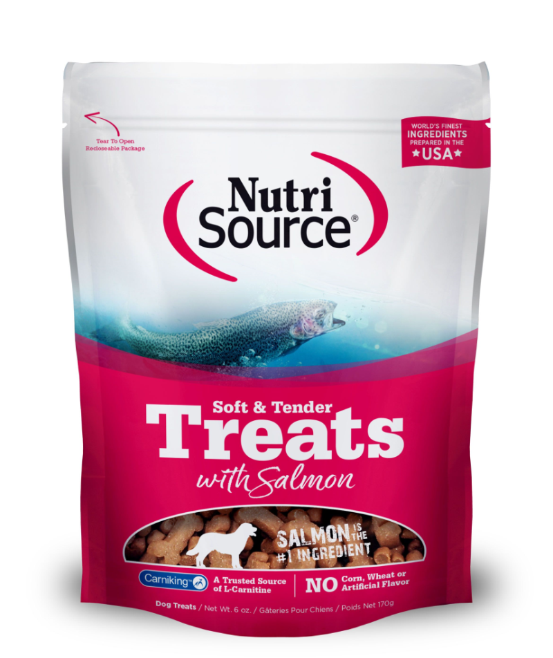 NutriSource Soft & Tender Salmon Dog Treats 6 Oz