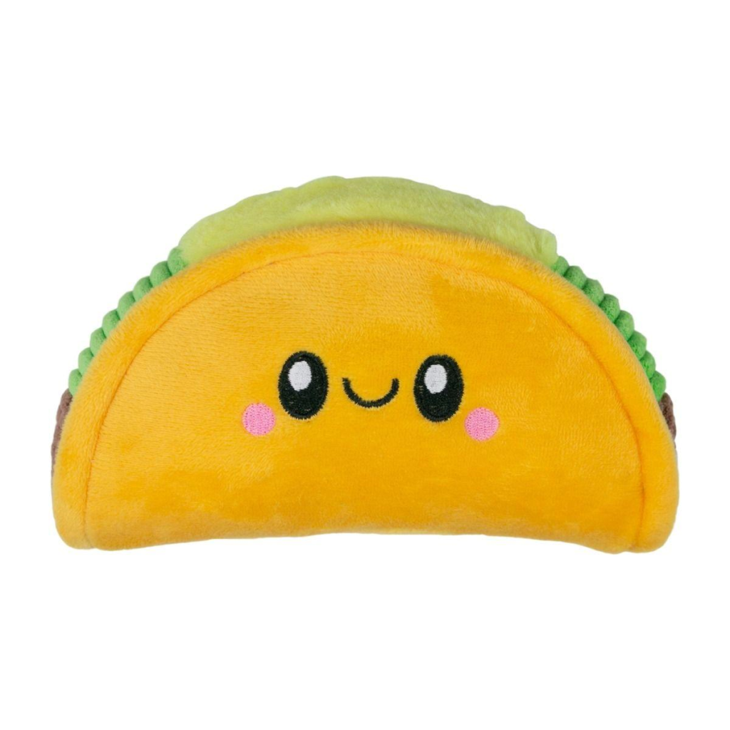 Original Territory Taco with Squeaker Plush Dog Toy, 6-in