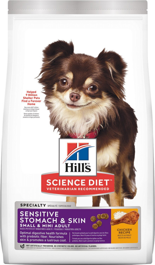 Hill's Science Diet Adult Sensitive Stomach & Skin Small & Mini Breed Chicken Dry Dog Food, 4-lb
