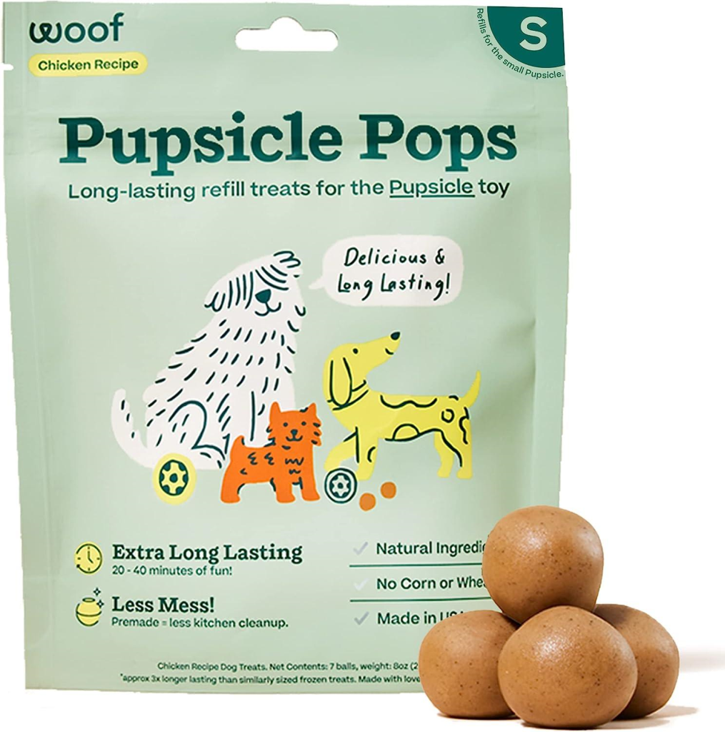 Woof Pupsicle Pops Chicken Flavor Dog Treats, Small, 10-count