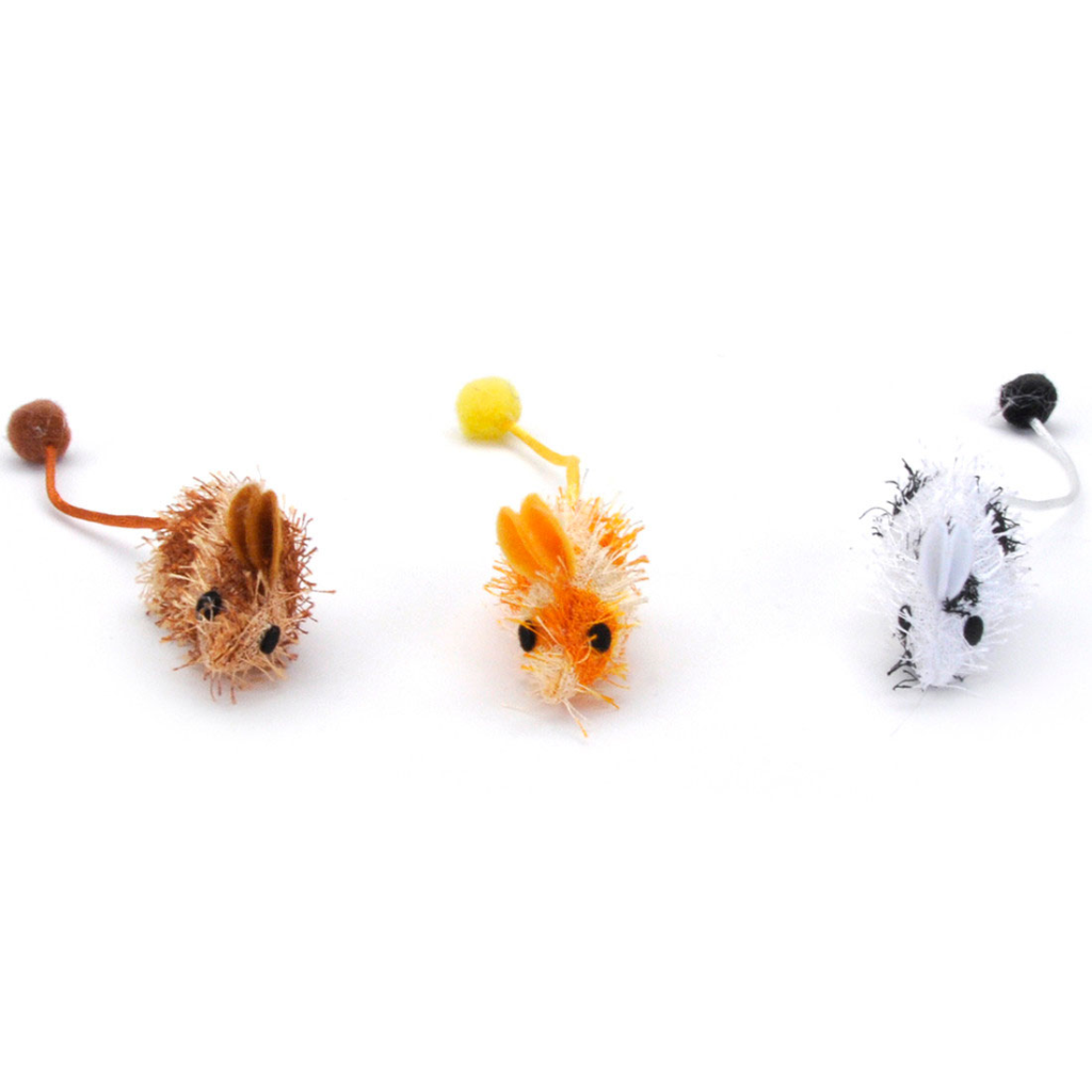 Turbo Spotted Mice Cat Toy, Assorted Colors