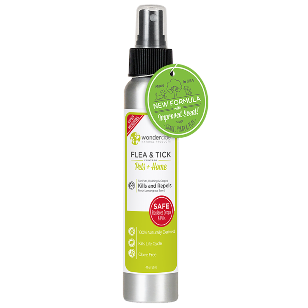 Wondercide 'FLEA & TICK' Natural Flea, Tick & Mosquito Control for Dogs, Cats & Home - Lemongrass Scent, 4-oz