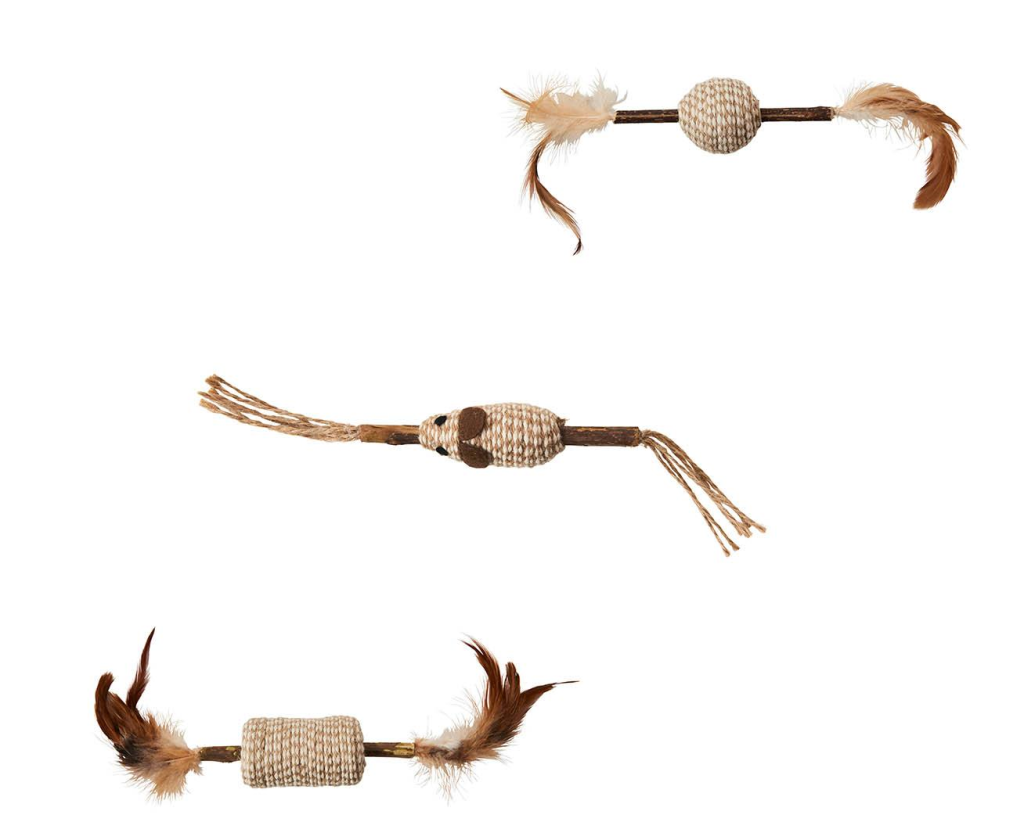 Ethical Pet Silver Vine Cord/Stick Cat Toy, Assorted