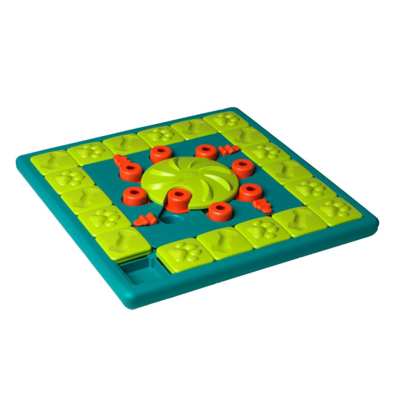 Outward Hound Nina Ottosson MultiPuzzle Interactive Treat Puzzle Dog Toy, Blue