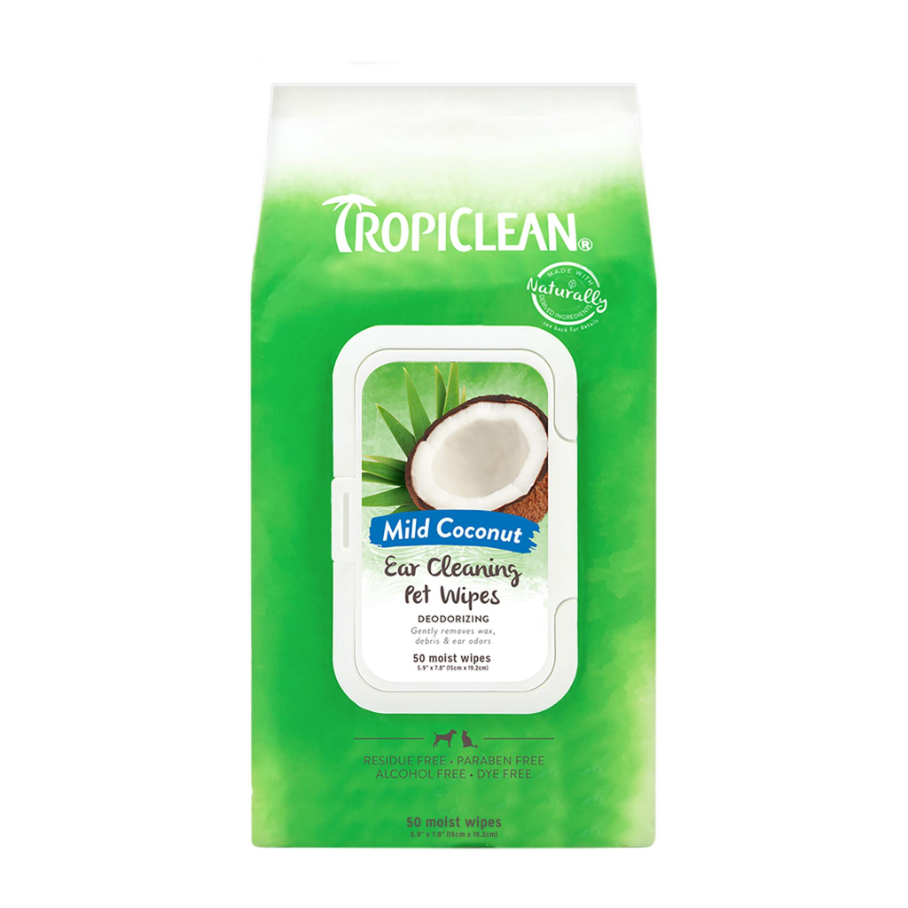 Tropiclean Ear Cleaning Wipes for Pets, 50-count