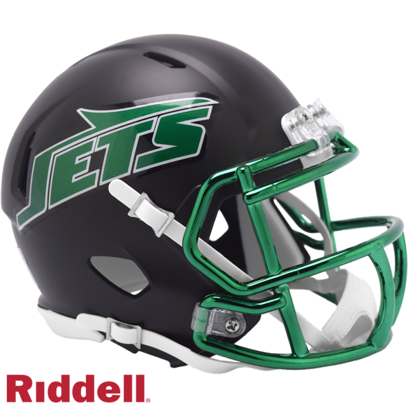 New York Jets Legacy Black 2024 On Field Alternate Speed Mini Helmet