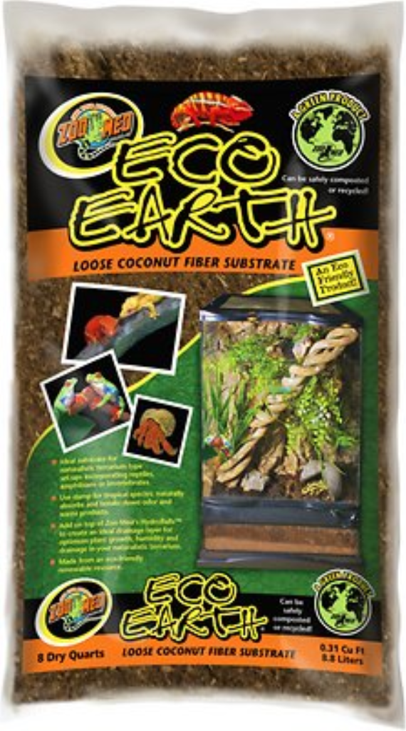 Zoo Med Eco Earth Loose Coconut Fiber Reptile Substrate, 8-qt