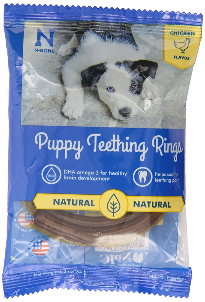 N-Bone Puppy Teething Ring Chicken Flavor Dog Treats, 1-pk