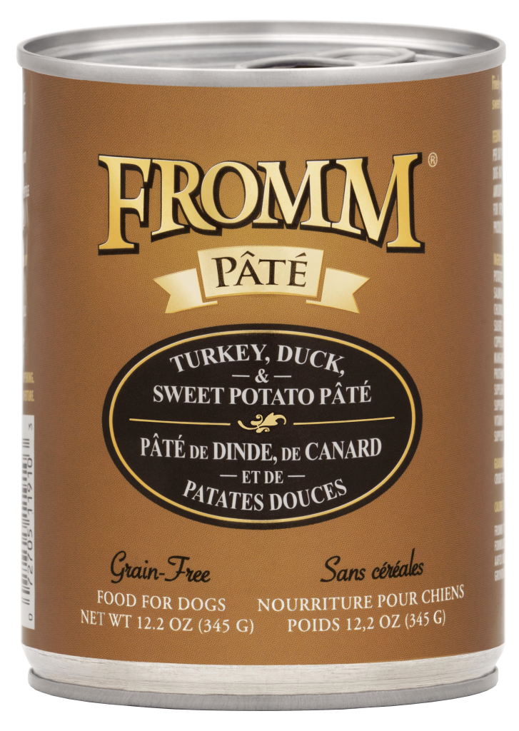 Fromm Turkey, Duck & Sweet Potato Pate Canned Dog Food, 12.2-oz