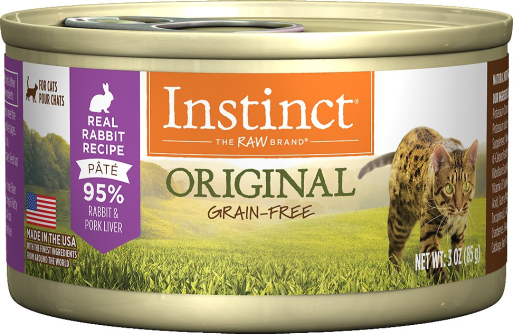 Instinct Original Grain-Free Real Rabbit Recipe Natural Wet Canned Cat Food, 3-oz