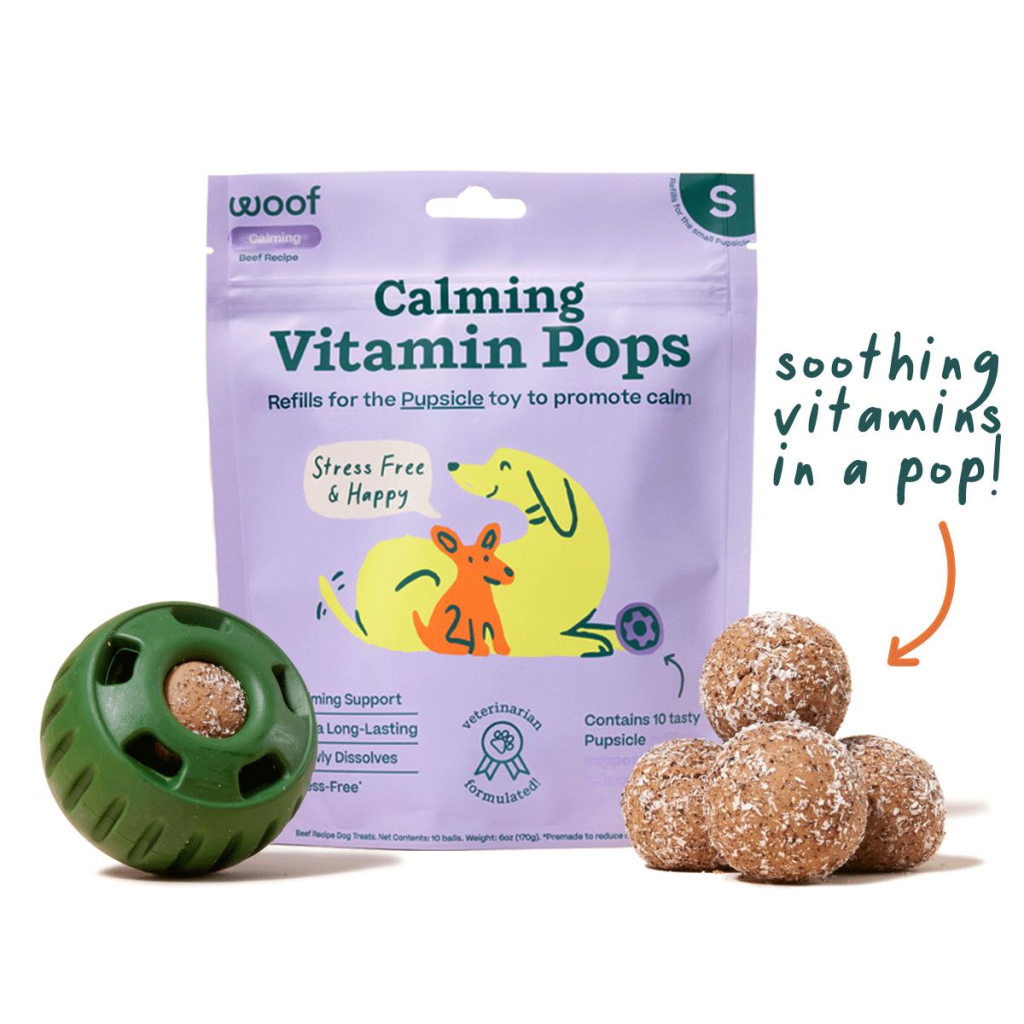 Woof Calming Vitamin Pupsicle Pops Dog Treats, Large, 7-count