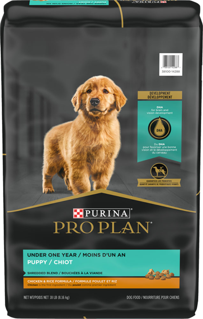 Purina Pro Plan Savor Puppy Shredded Blend Chicken & Rice Formula Dry Dog Food, 18-lb