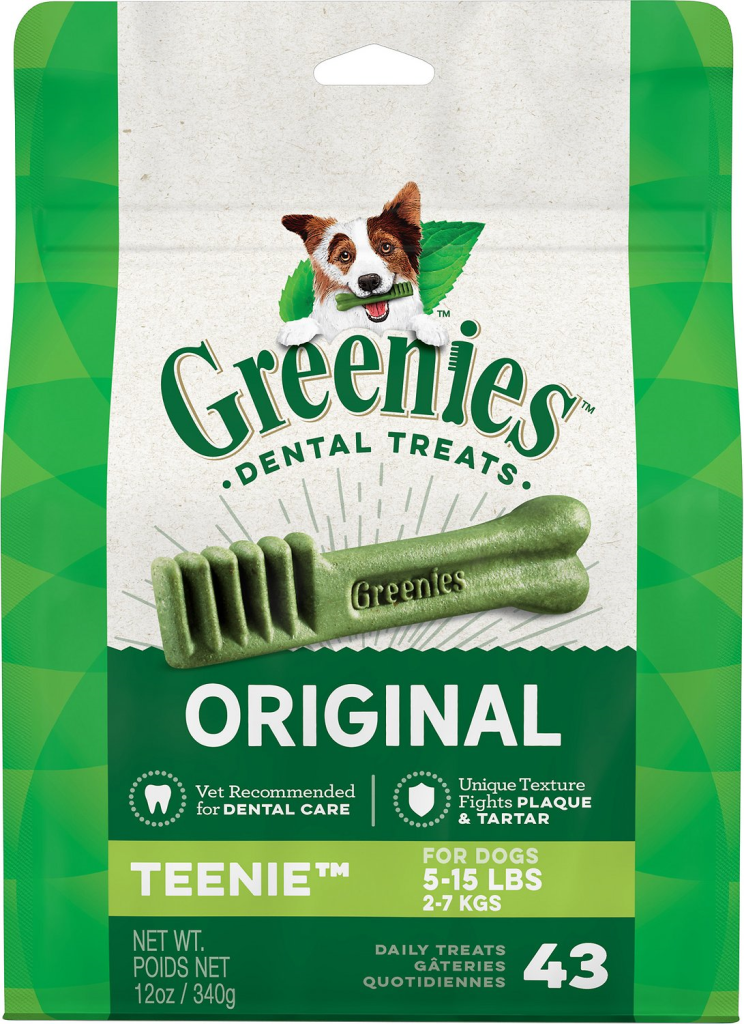 Greenies Original Teenie Dental Dog Treats, 12-oz, 43-count