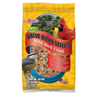Brown's Value Blend Select Wild Bird Food, 20-lb