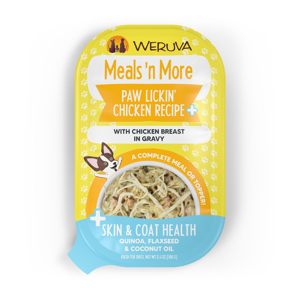 Weruva Meals 'n More Paw Lickin' Chicken Recipe Plus in Gravy Wet Dog Food Cup, 3.5-oz