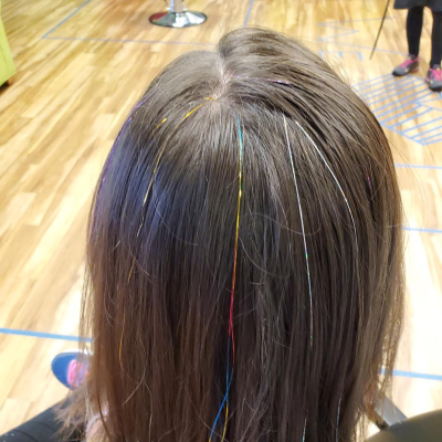 Fairy Hair/Sparkly Tinsel w/ Four Beads with 16 Tinsel Strands